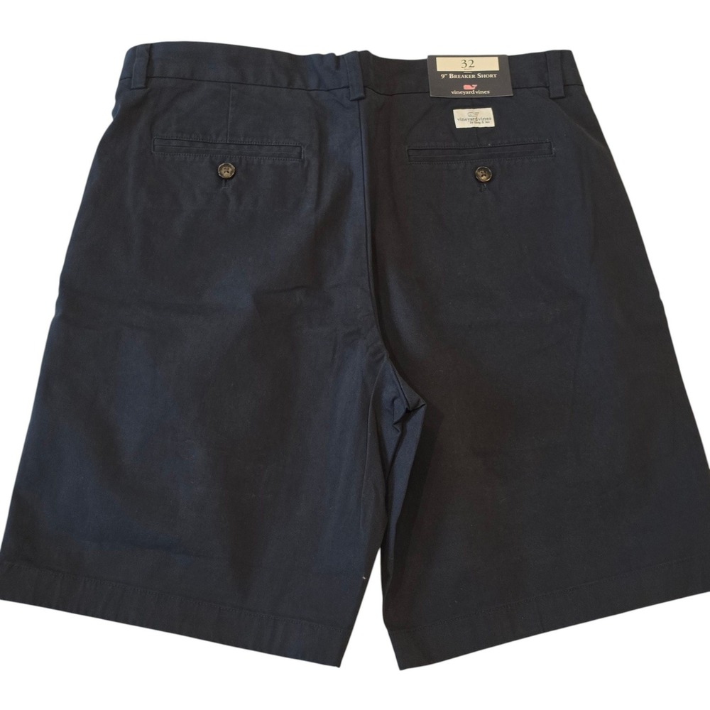 Vineyard Vines Mens Breaker Shorts Navy Blue Stretch 9 Inch Inseam Size 32 - Picture 5 of 8